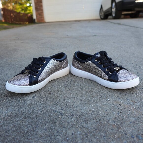 Michael Kors MK Glitter Logo Low Top Sneakers Youth 1 - Picture 7 of 9